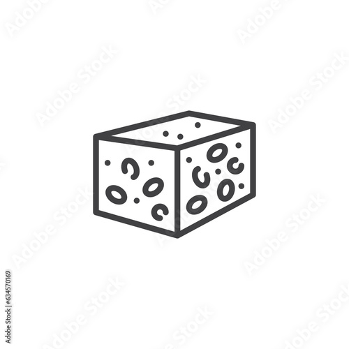 Sunflower halva line icon
