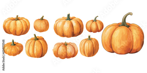 watercolor pumpkin clipart for graphic resources