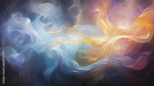 Ethereal Whispers: Wisps of light and color forming ephemeral shapes, representing abstract concepts | generative AI