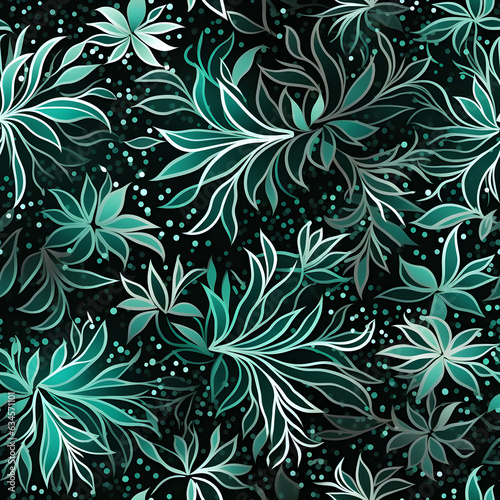 Seamless pattern with abstract leaves. Floral background.