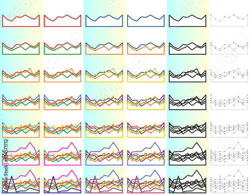 Infographics with graphs that stagnate.