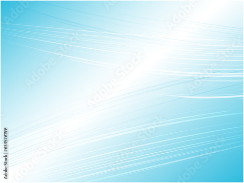 空を吹き抜ける風をイメージしたアブストラクト背景_ライトブルー