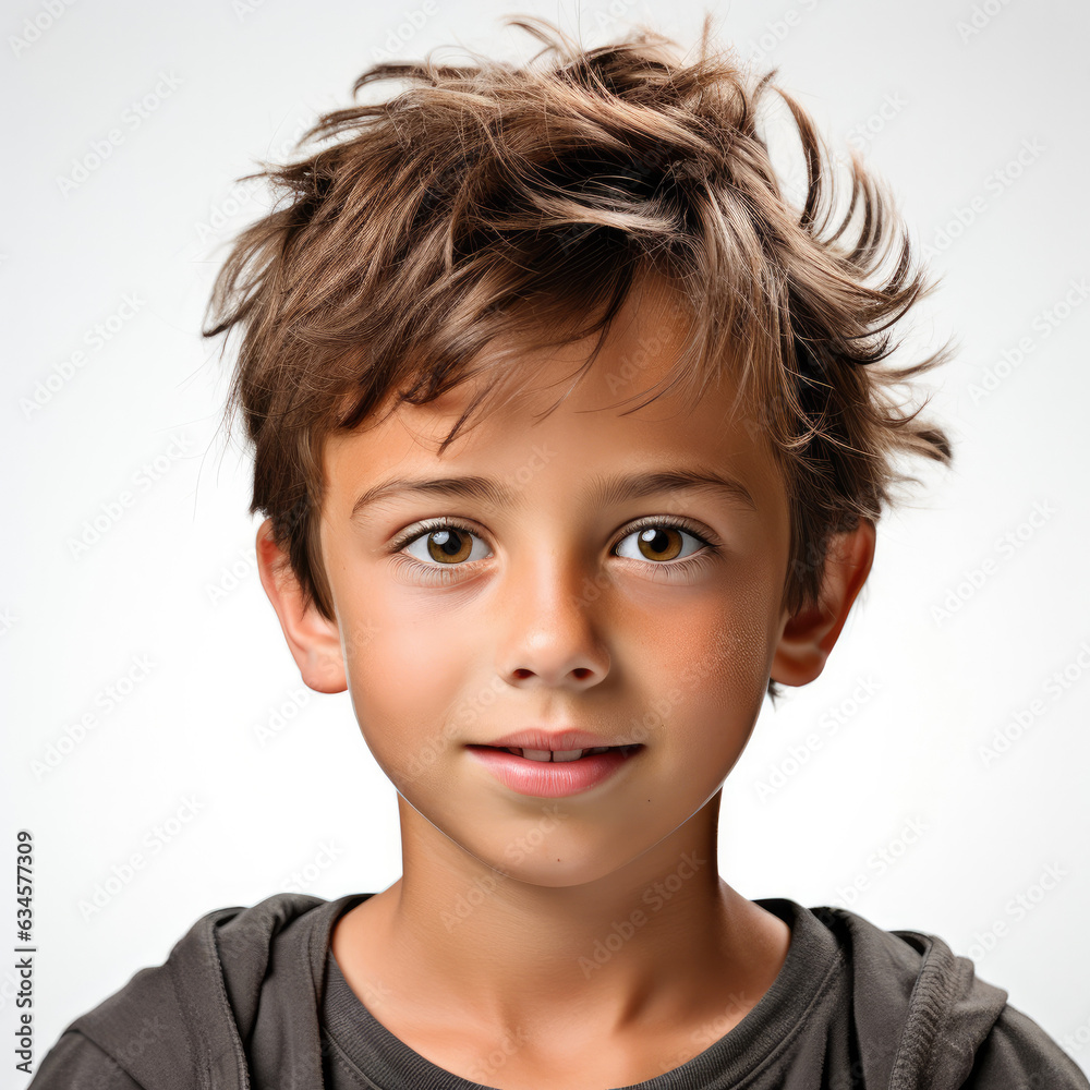A professional studio head shot capturing the serene smile of a content 11-year-old Jordanian boy. A professional studio head shot capturing the serene smile of a content 11-year-old Jordanian boy.