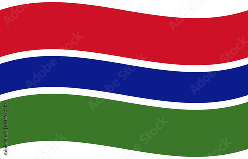 Gambia flag wave. Gambia flag. Flag of Gambia