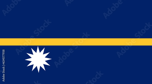 Nauru flag. Flag of Nauru
