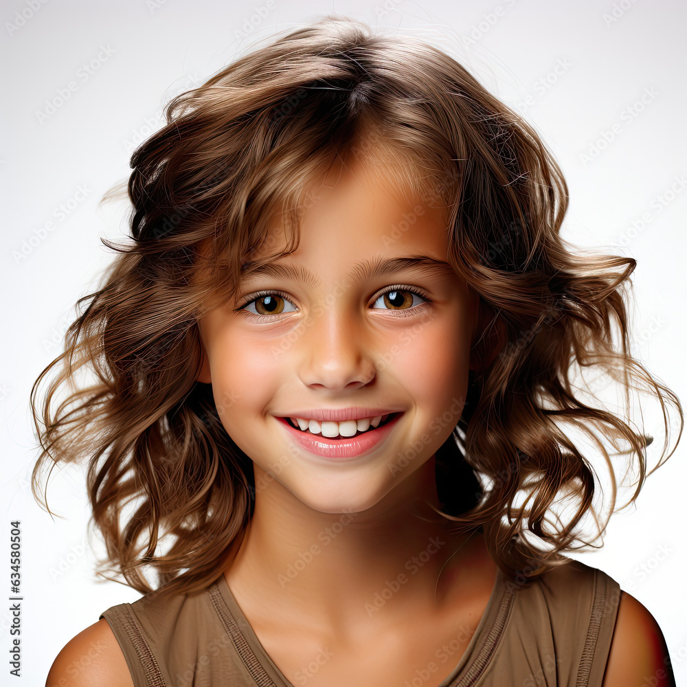 A professional studio head shot of an 11-year-old Andorran girl with a beaming smile and captivating eyes. A professional studio head shot of an 11-year-old Andorran girl with a beaming smile and captivating eyes.