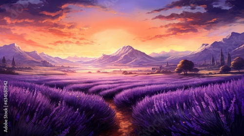 Beautiful background with lavender field