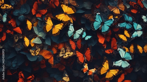 Beautiful background with colorful butterfly 