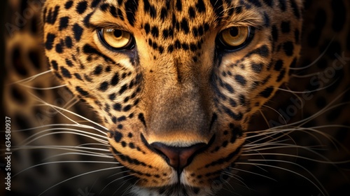 Close up portrait of a leopard