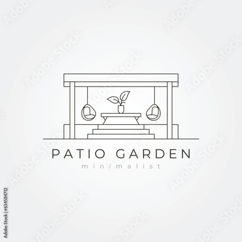 patio garden vector illustration design, modern terrace icon symbol design