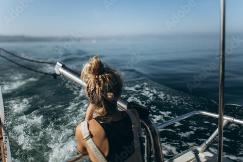 woman on the yacht