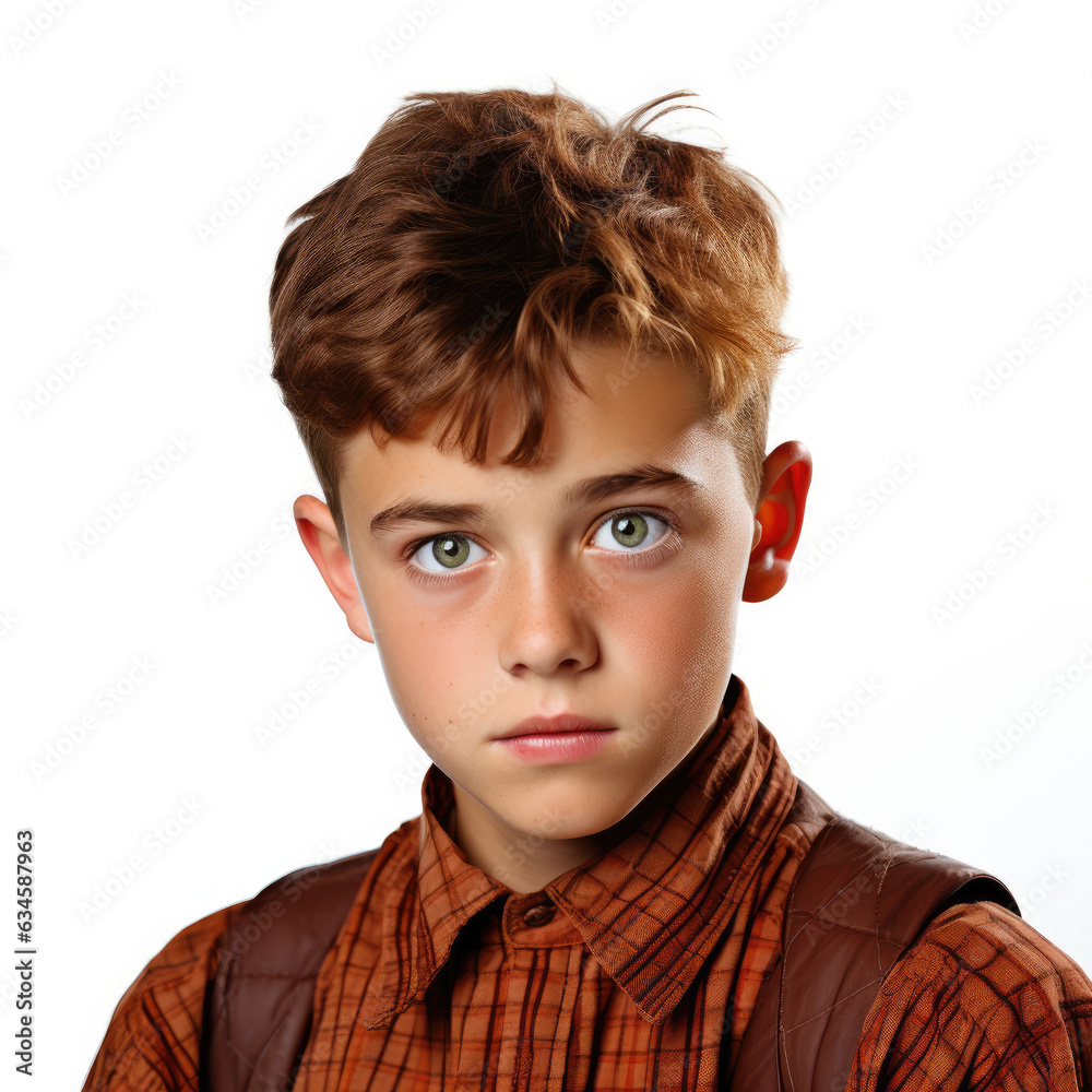 Professional studio head shot of a curious 12-year-old Belarusian boy with a questioning expression. Professional studio head shot of a curious 12-year-old Belarusian boy with a questioning expression.