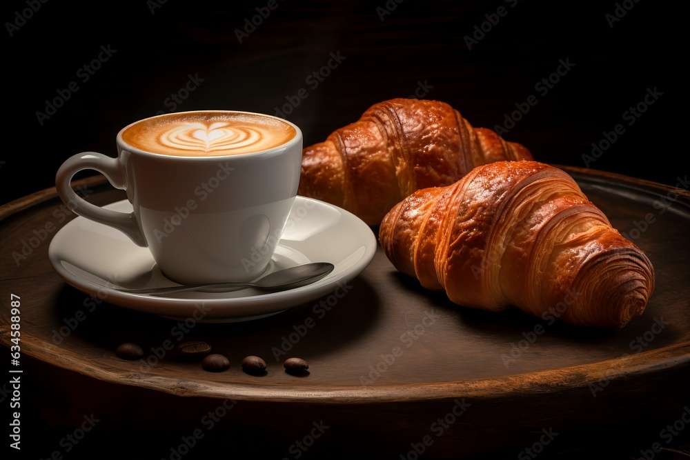Morning Croissant and Cappuccino Delight breakfast Morning Croissant and Cappuccino Delight breakfast