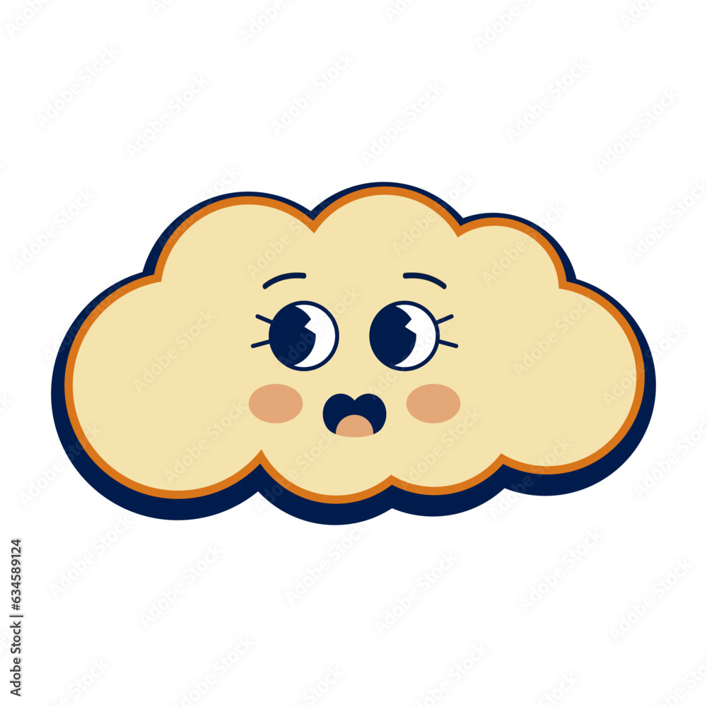 Retro Cloud Character Retro Cloud Character