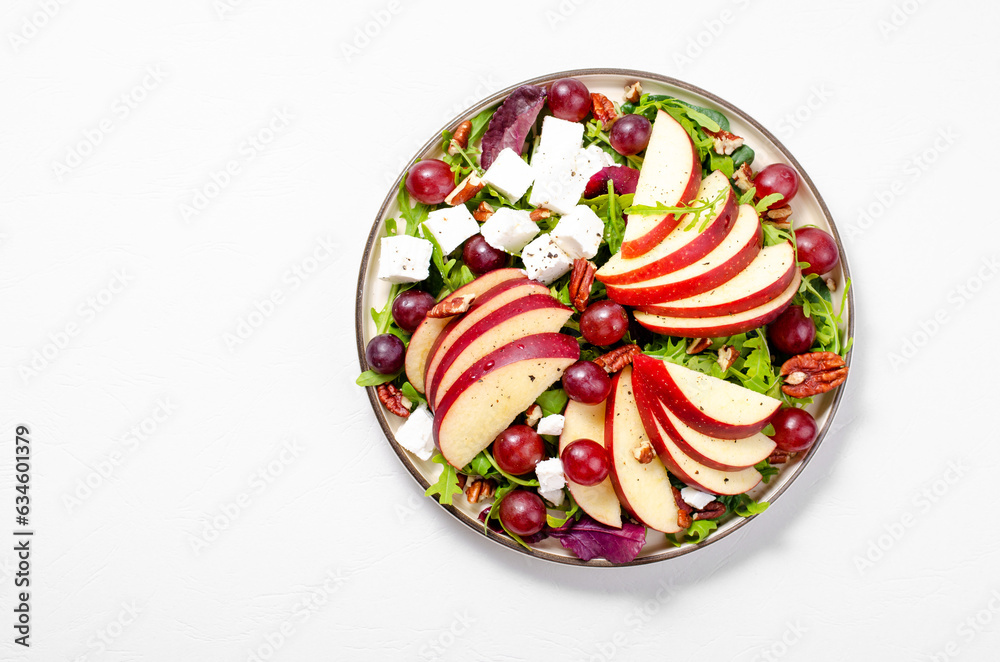 Fresh Apple Salad with Grapes, Pecans, Arugula and Feta, Fall Salad, Comfort Food Fresh Apple Salad with Grapes, Pecans, Arugula and Feta, Fall Salad, Comfort Food