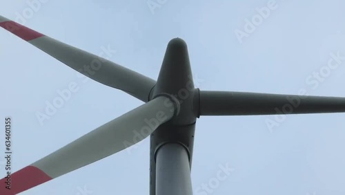 Spinning Wind turbine horizontal axis wind turbine photo