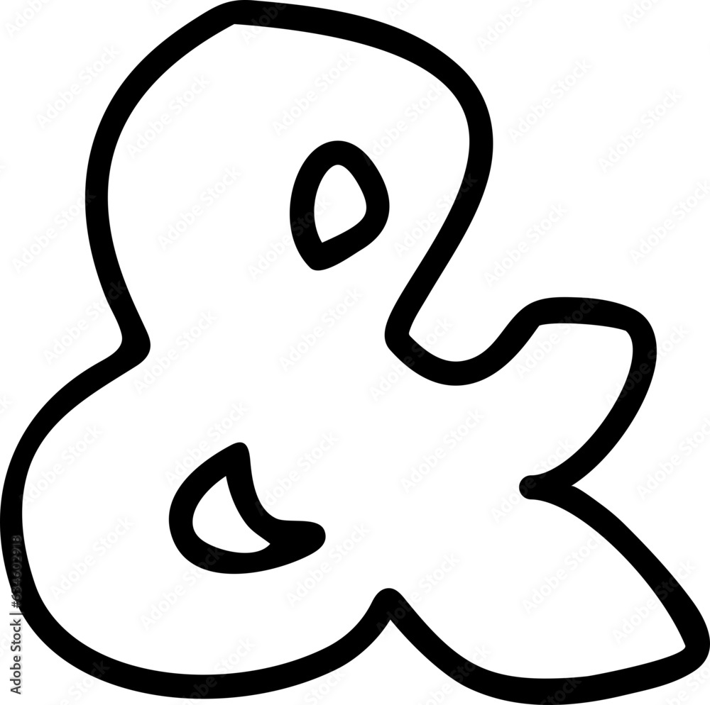 Alphabet line Ampersand letter display font. Alphabet line Ampersand letter display font.