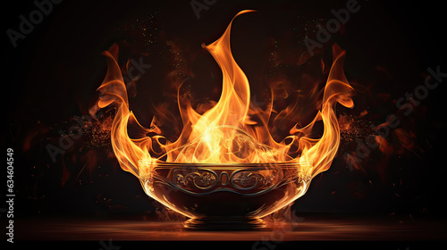 Eternal Flame, image representing a perpetual flame, symbolizing the eternal nature of energy and existence. AI generative