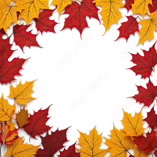 autumn fall background isolated on white