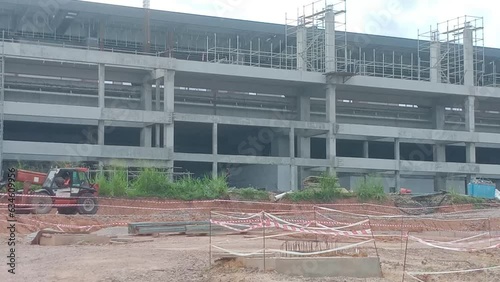 commuter train  station construction site in kluang, johor,  malaysia
 photo