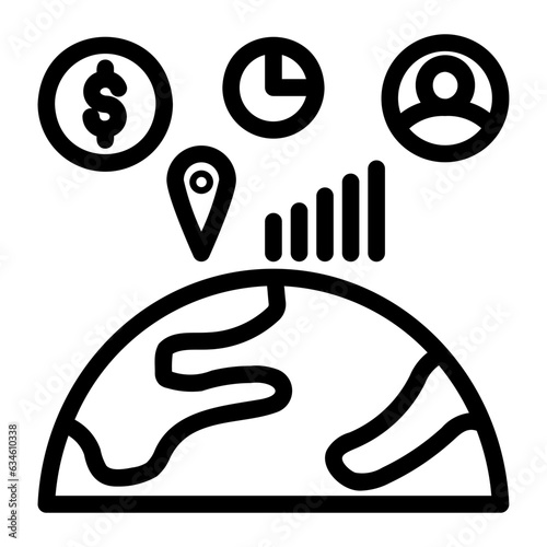 business and globalization icon