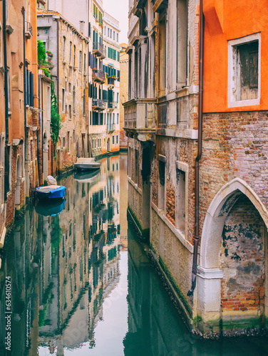 Houses and streets of the historical part of Venice.