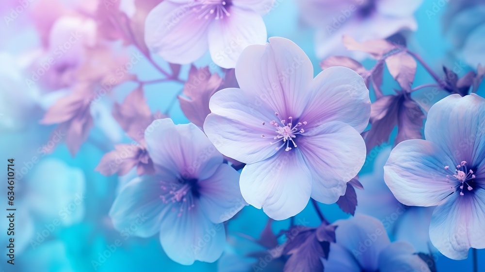 Generative AI : Colorful flowers grass made with gradient for background,Abstract,texture,Soft and Blurred style.postcard.