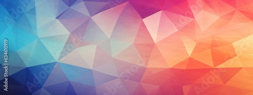 Abstract colorful multicolored geometric triangular triangles art texture pattern illustration wallpaper, with gradients (Generative Ai)