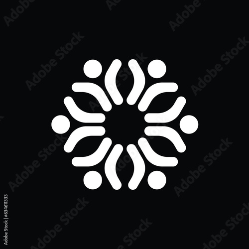 Collaboration individuals meeting 6. Picture symbol plan vector.