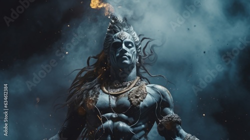 The hindu god shiva.generative ai 