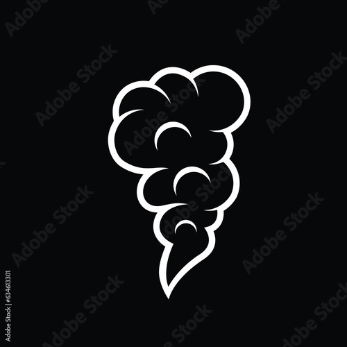 Smoke steam symbol logo delineation disconnected on white background, aroma disintegrate symbols Smells vector line symbol, hot fragrance, smell or cooking steam images, smelling or fume.