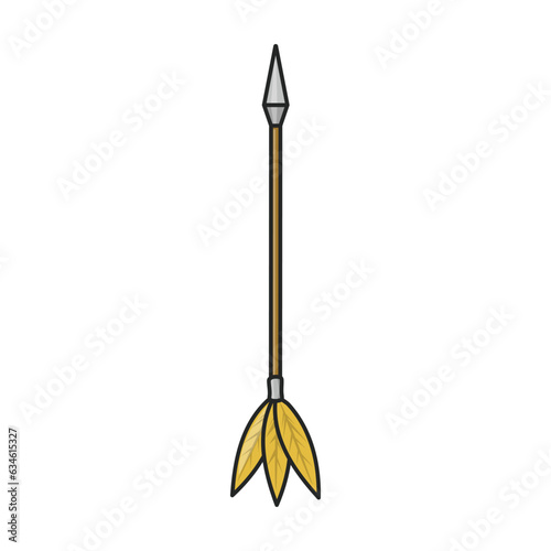 Arrow for bow vector icon.Color vector icon isolated on white background arrow for bow.