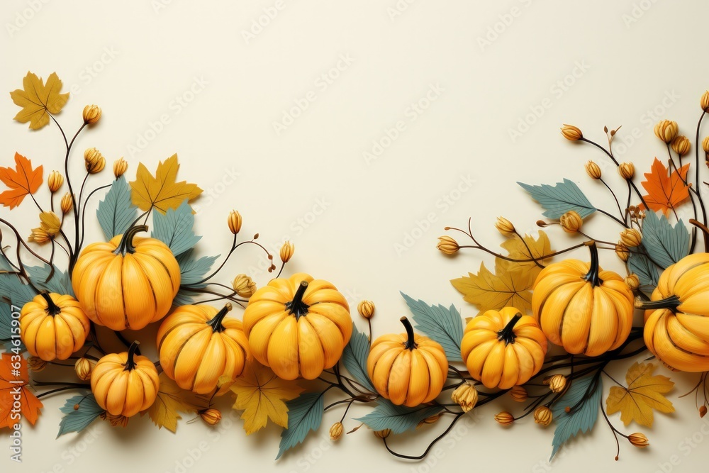 Flat design Thank giving day concept copy space background. Flat design Thank giving day concept copy space background.