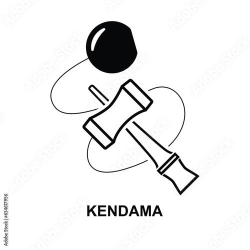 Kendama icon isolated on background vector illustration.