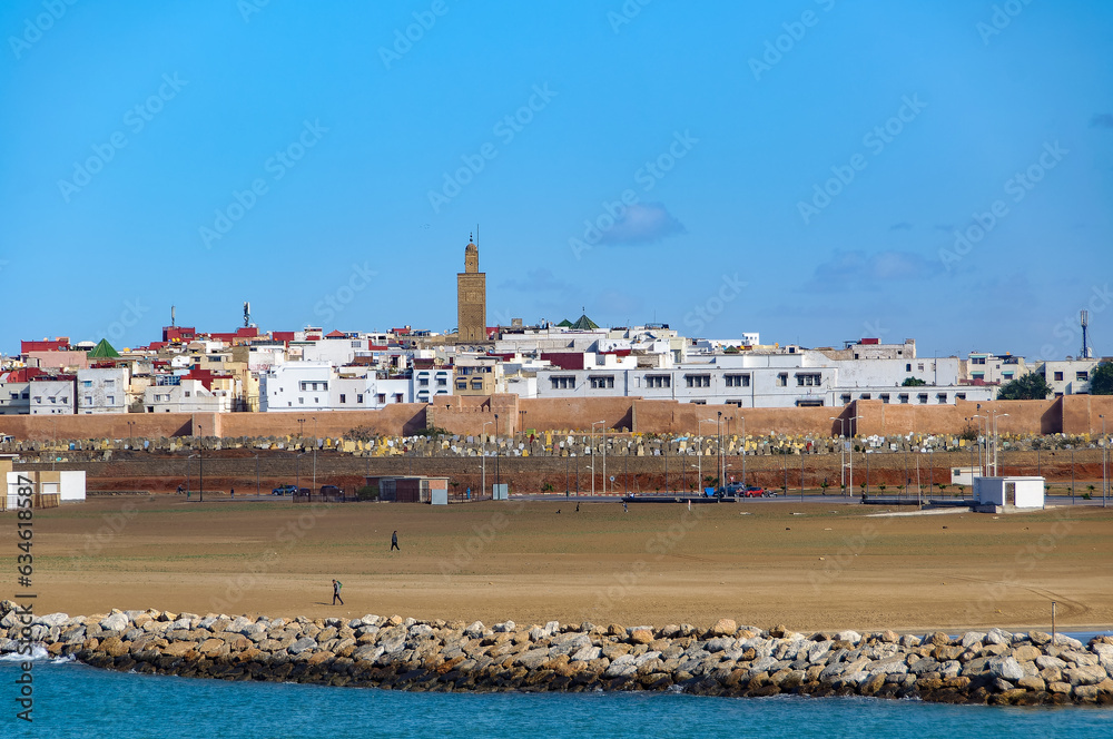 Morocco. Sale. Located on the edge of the Atlantic Ocean, on the right bank of the mouth of the Bouregreg, opposite the national capital Rabat