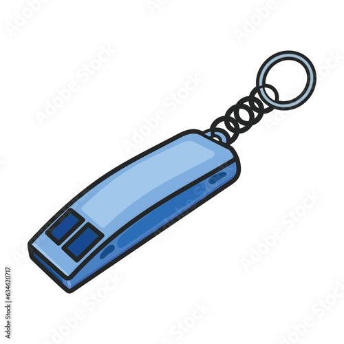 Whistle vector icon.Color vector icon isolated on white background whistle.