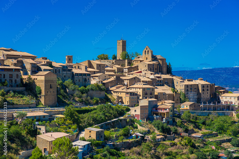 Panoramic view of Sos del Rey Católico, one of the most beautiful town in Spain. 