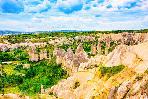 Unique natural place in Cappadocia - Valley of Love, Turkiye. photo