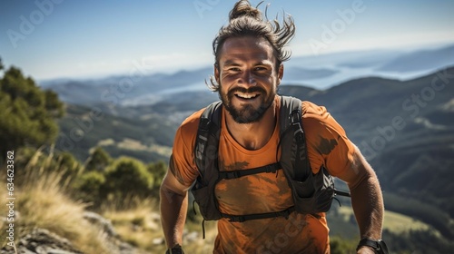 Trail Running in a Scenic Mountain Area