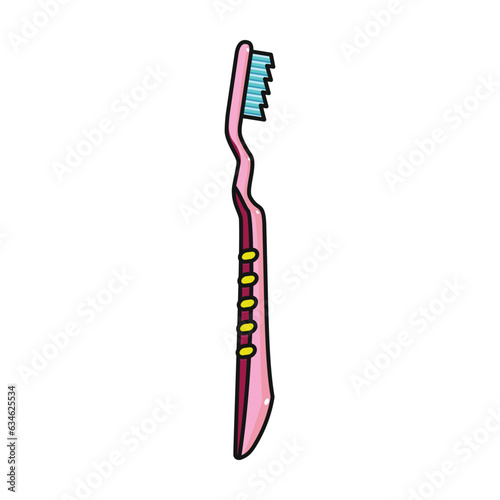 Toothbrush vector icon.Color vector icon isolated on white background toothbrush .