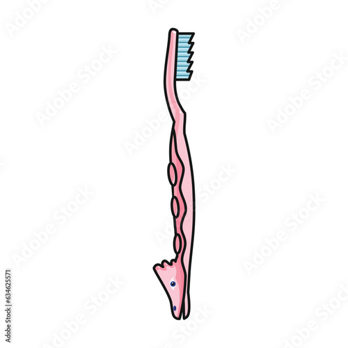 Toothbrush vector icon.Color vector icon isolated on white background toothbrush .