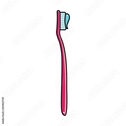 Toothbrush vector icon.Color vector icon isolated on white background toothbrush .