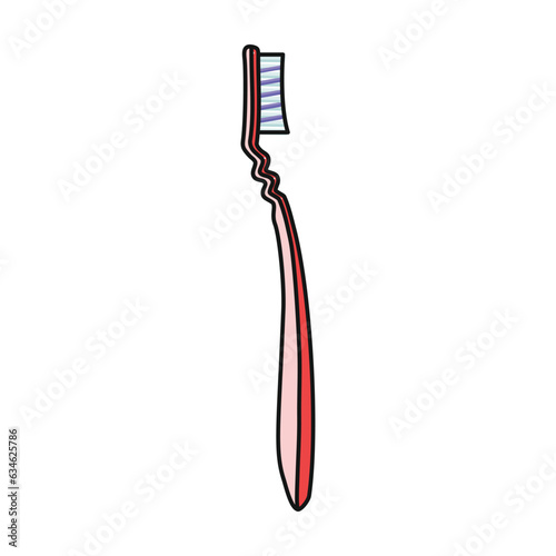 Toothbrush vector icon.Color vector icon isolated on white background toothbrush .
