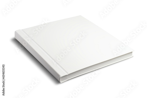 Blank closed notebook mockup isolated on white.