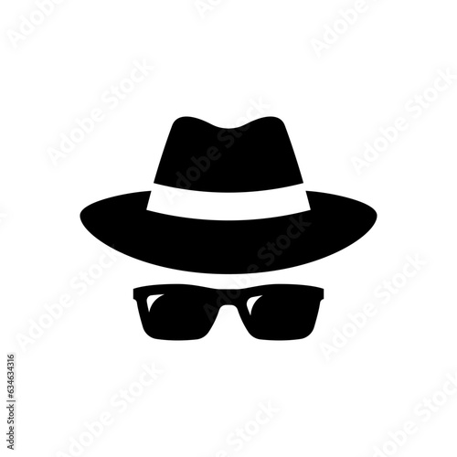 Spy, agent icon vector isolated on white background.