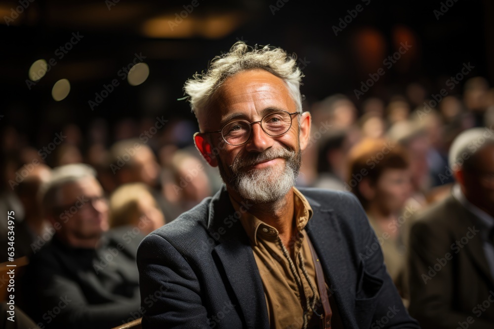 Man sharing a lifetime of experiences during a storytelling - stock photography concepts Man sharing a lifetime of experiences during a storytelling - stock photography concepts