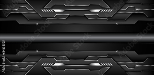 abstract metal carbon texture and line chromium on metal modern design background. vector illustration