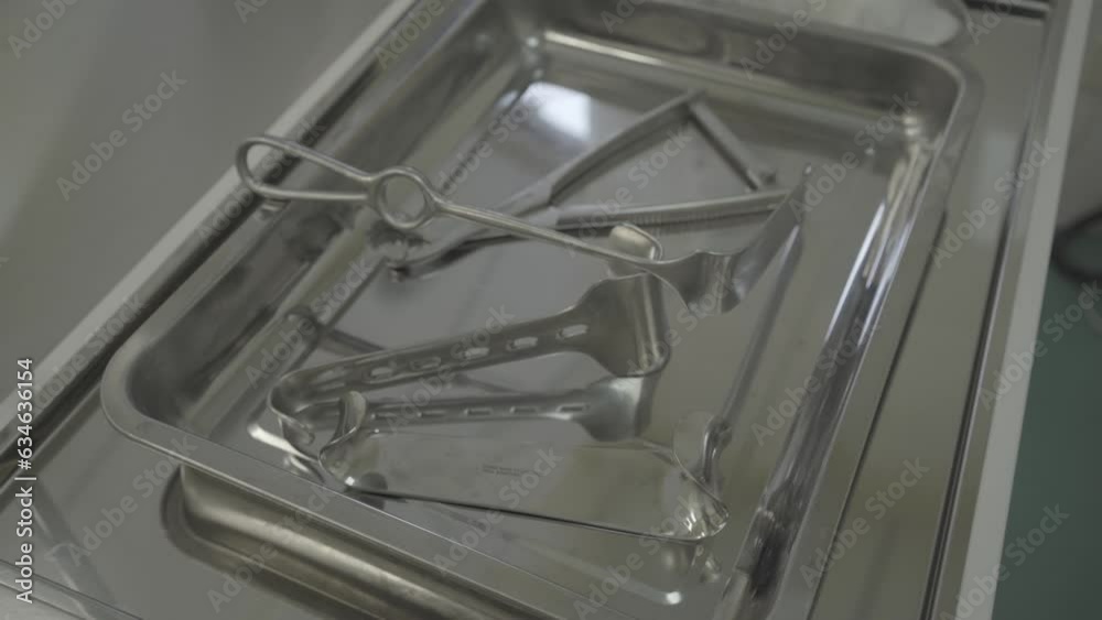 Surgical instruments. Operating room. Close-up shot. Surgical instruments in the operating room Surgical instruments. Operating room. Close-up shot. Surgical instruments in the operating room