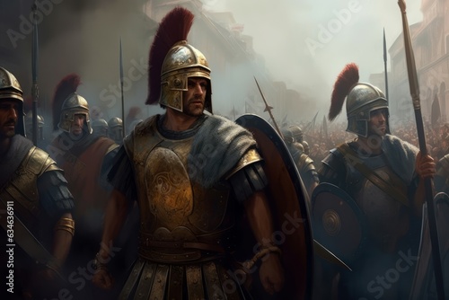 Ancient rome army. Generate Ai