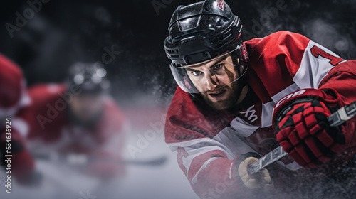 The player in ice-hockey game © EmmaStock